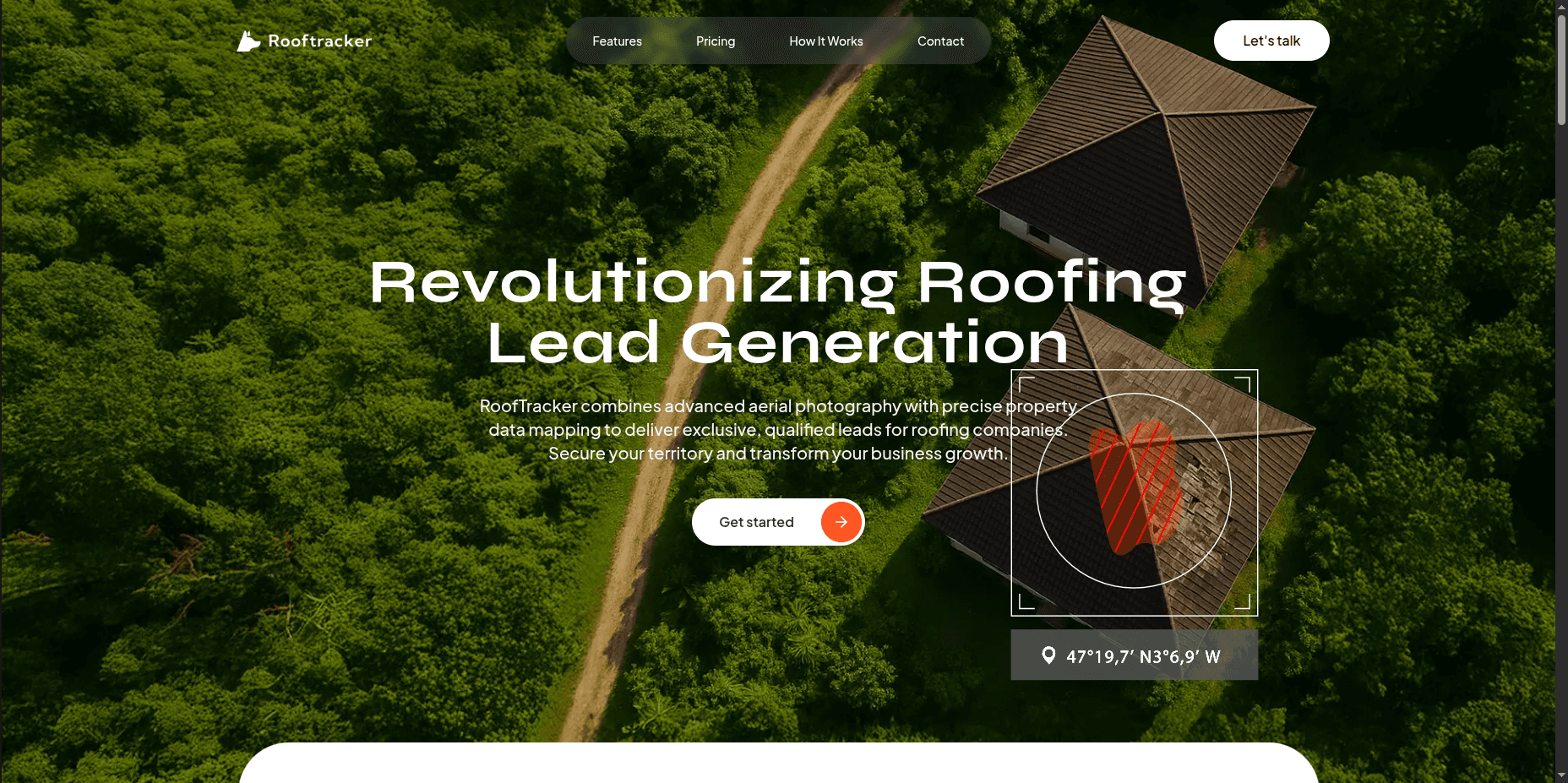 Rooftracker — interface screen 1
