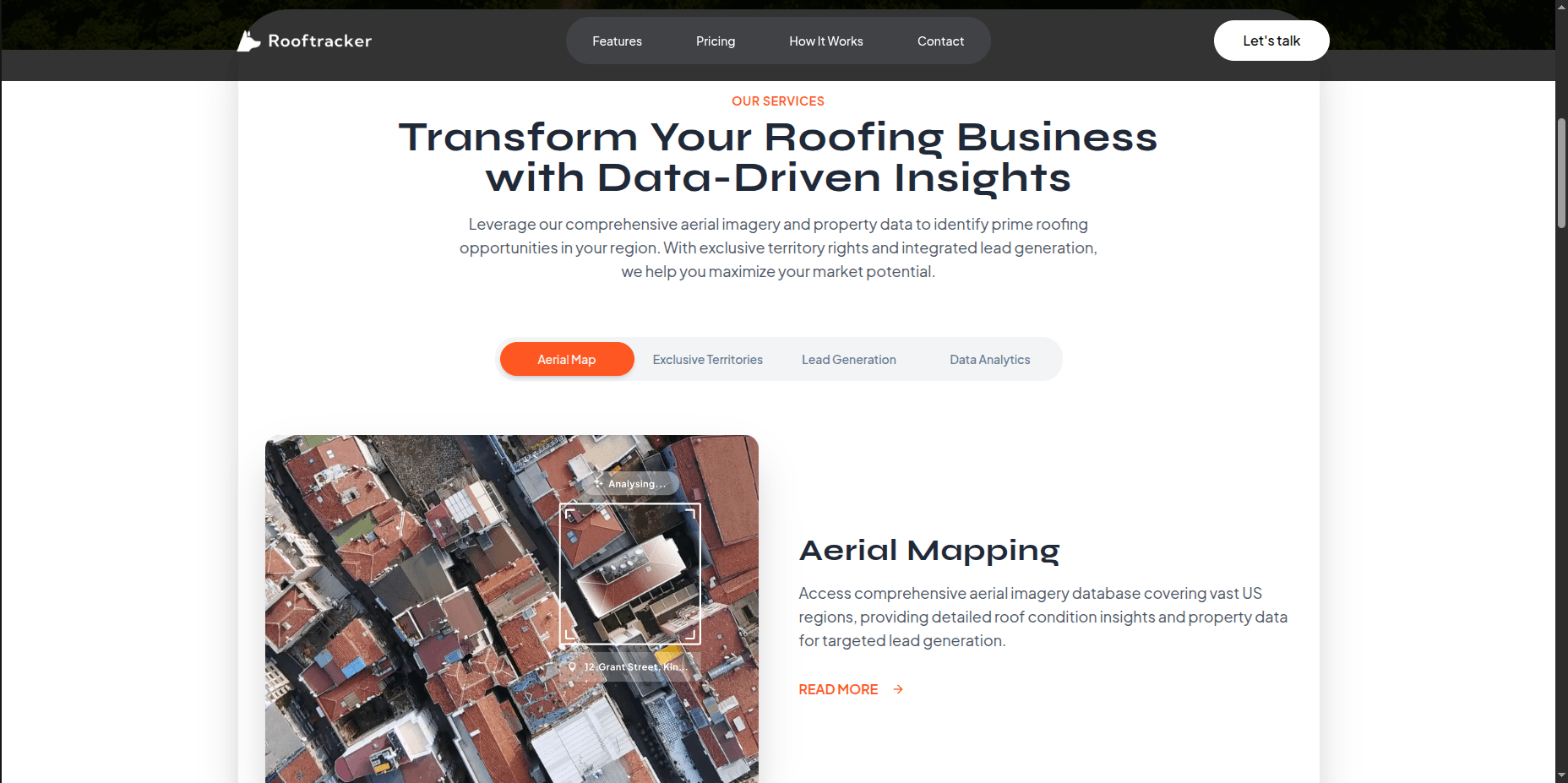 Rooftracker — interface screen 2