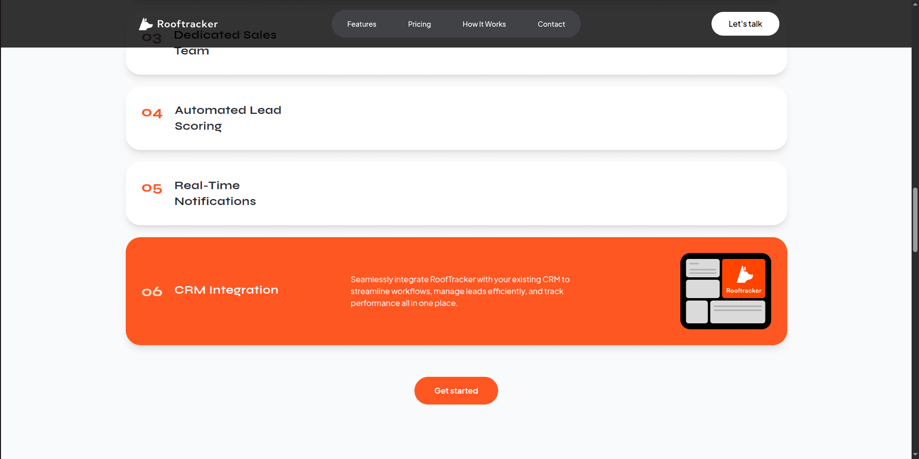 Rooftracker — interface screen 5