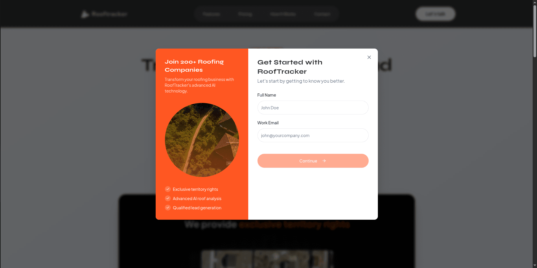Rooftracker — interface screen 7