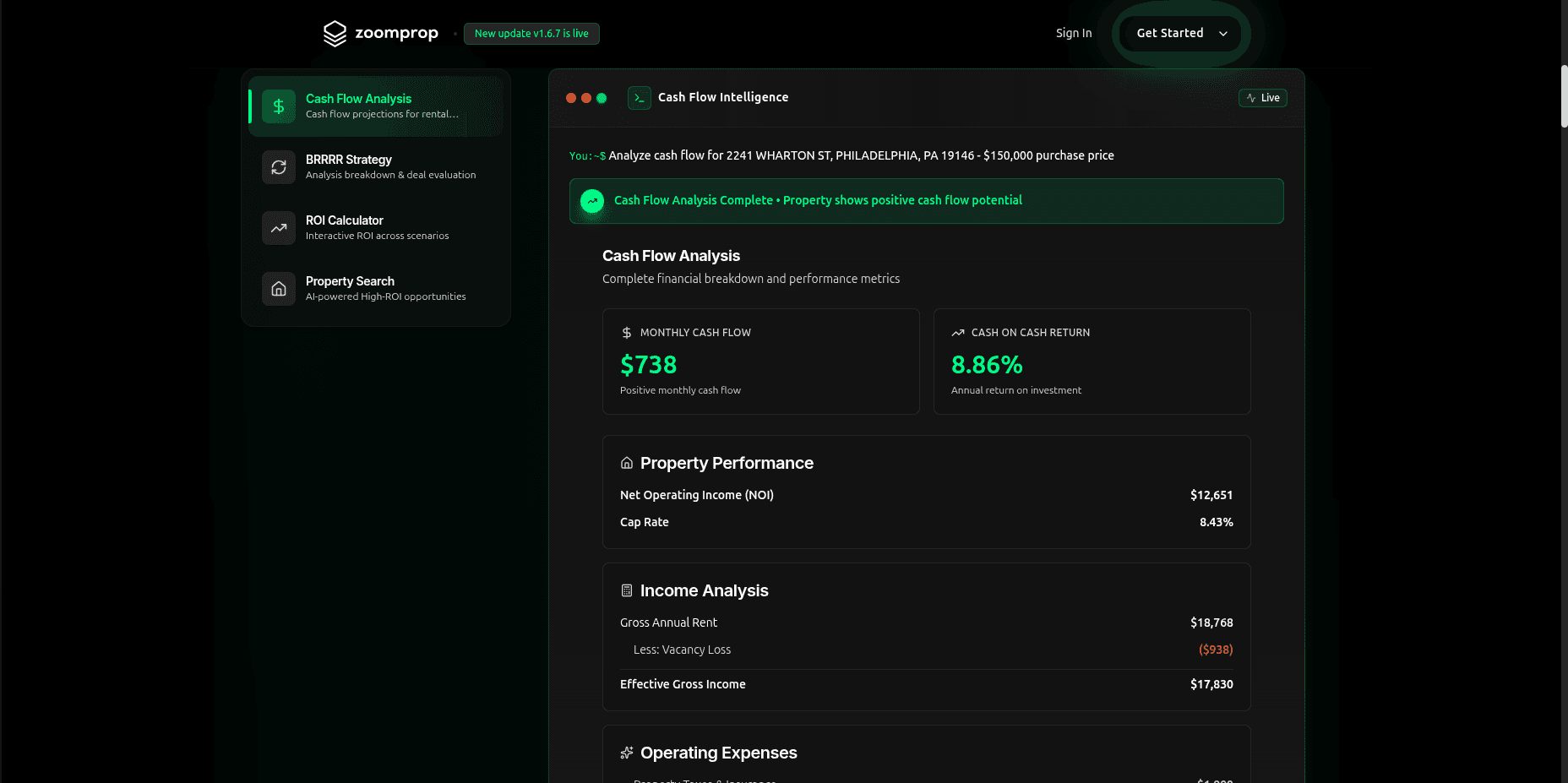 ZP — AI analytics platform — interface screen 2